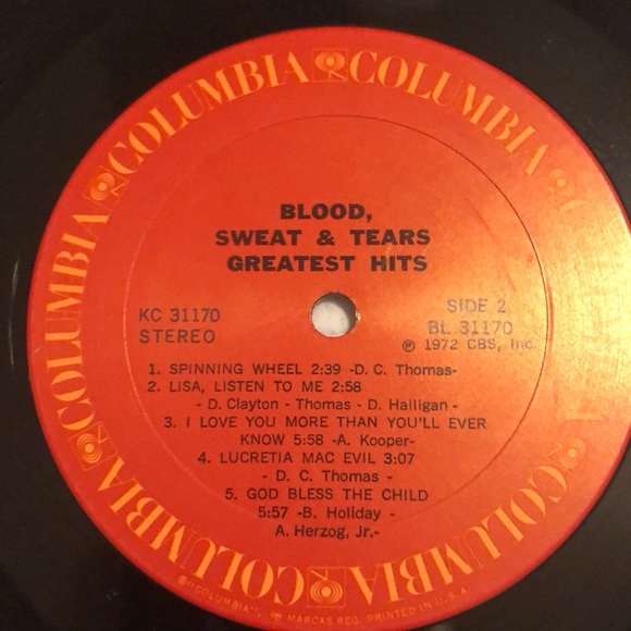 Blood, Sweat and Tears Greatest Hits vinyl album - Picture 9 of 9